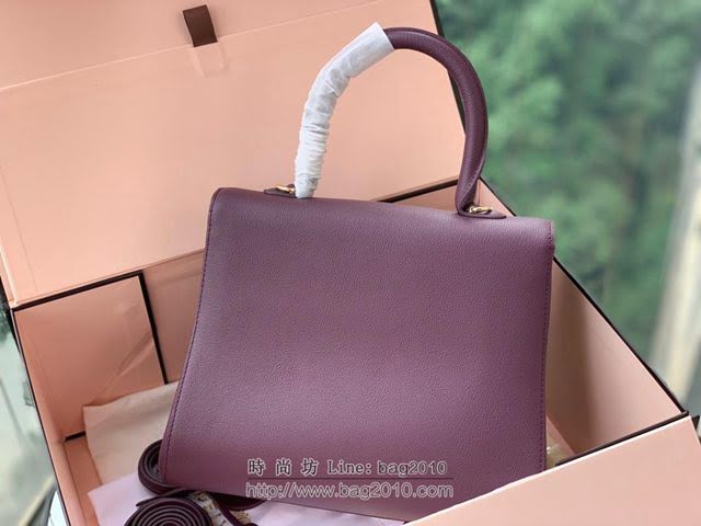 DELVAUX女包 春夏新款 Brillant系列手袋 德爾沃女手提包 女手腕包 Dv0028 枚紫色 Delvaux單肩包  fcs1326